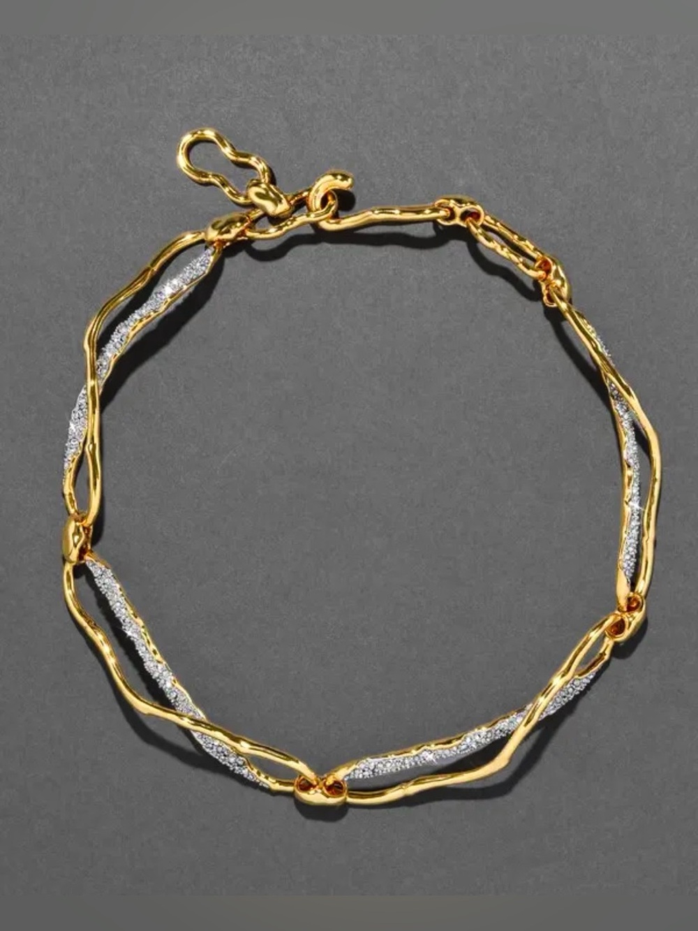ALEXUS BITTAR Solanales Crystal Infinity Link Necklace (NWOT)